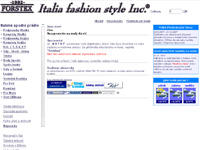 Internetový obchod Italia fashion style Inc.