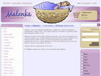 Internetový obchod Malenka.cz - dětský second hand